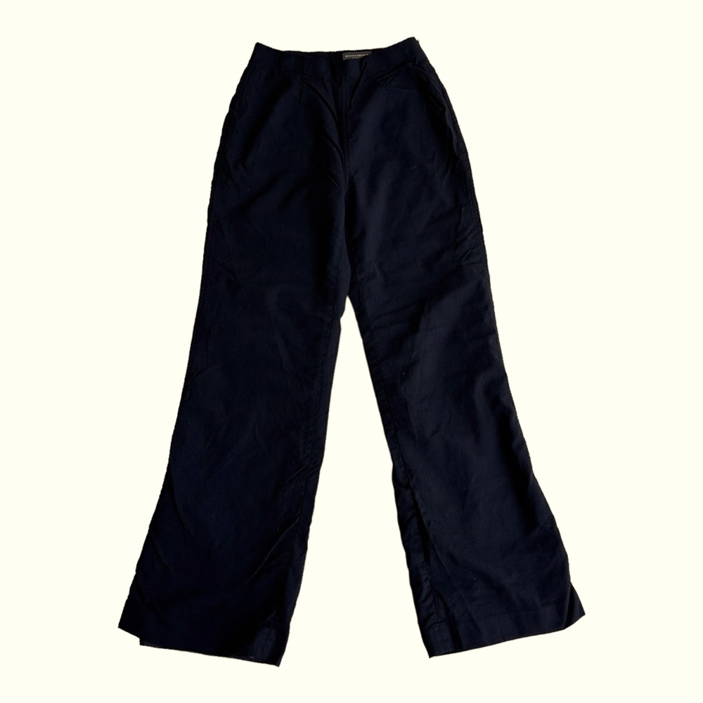 Banana Republic fully lined wool, black‎ women's dress pants size 2 side zipper,